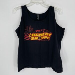 Gildan Women's Black Archery Shoppe Albuquerque NM Hunting Tank Top Size 2XL